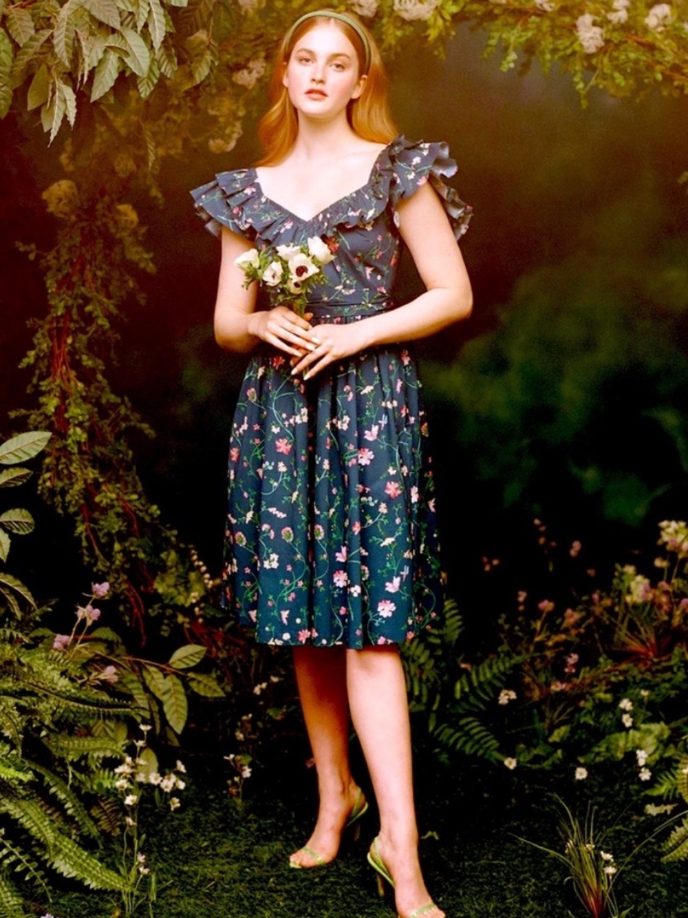 Hill House Ava Dress in Moody Floral Poplin